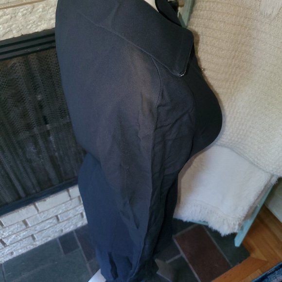 Gianfranco Ferre Vintage Navy Blue Silk Crepe Keyhole Reversible Sheath Dress 0 - Picture 7 of 8